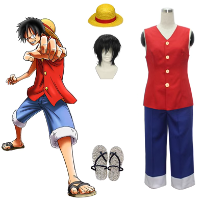 Tùy chỉnh 
            One Piece Luffy hai năm trước trang phục người lớn và trẻ em mã anime Cosplay quần áo nam sẵn sàng/giày tóc giả mua riêng cosplay nico robin sexy