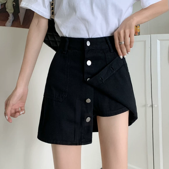 Quần short len ​​nữ mùa đông 2018 mới thu đông và eo cao hoang dã skinny mỏng mùa đông quần áo nữ