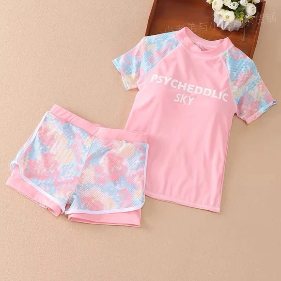 Mùa hè 2018 gái mới, trẻ nhỏ, họa tiết thiên nga hồng, váy tutu, áo tắm một mảnh, phải đi kèm - Đồ bơi trẻ em quần áo bé trai