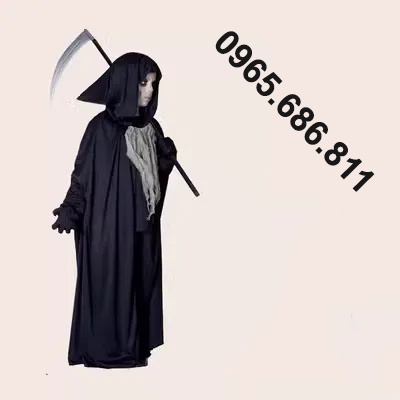 Halloween Trẻ Em Trang Phục Bé Trai Trang Phục Hóa Trang Ma Quần Áo Trang Phục Ninja Chết Quỷ Áo Choàng Đầm