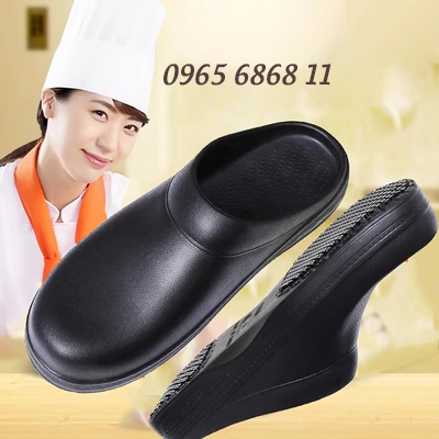 Giày đầu bếp chất liệu EVA siêu nhẹ chống thấm nước giày sandals không quai không lỗ chống trơn trượt