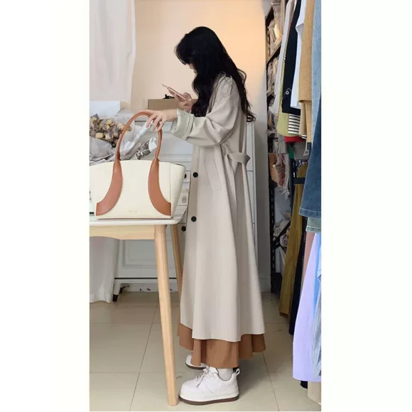 [3 mảnh 6,9 lần] 1,2 kg J & 2 thời trang mùa thu màu rắn hoang dã áo khoác lỏng lẻo áo khoác cardigan dài tay áo khoác kaki nữ