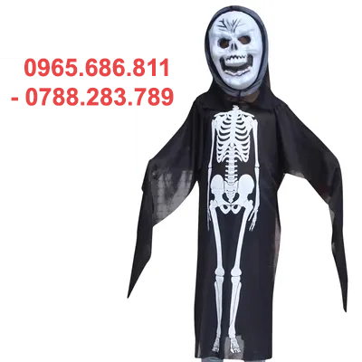 halloween 2022 google Trang phục hóa trang Halloween Quần áo COS được trang trí bằng bộ xương bộ xương ma quần áo cho người lớn và trẻ em nam nữ mặt nạ kinh dị ngày halloween 2022