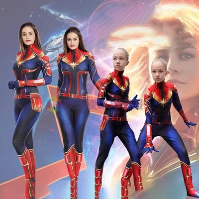 Ngày Trẻ Em Trang Phục Halloween Trưởng Thành Nữ Cosplay Avengers Captain Marvel 1 Quần