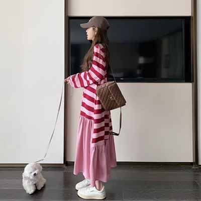Mùa hè 2019 của phụ nữ rộng rãi phiên bản Hàn Quốc rộng cỡ lớn là thời trang mỏng quây dài hoang dã - A-Line Váy váy voan xòe