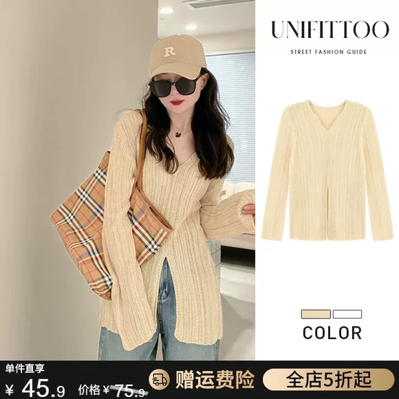 2019 áo len cashmere mới nữ cao cổ áo ngắn lỏng đan của phụ nữ hàng đầu mùa thu và mùa đông chạm đáy áo sơ mi dài tay bên trong - Đan Cardigan áo khoác cardigan nữ