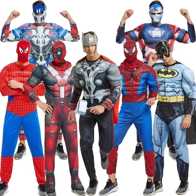 Halloween Trưởng Thành COS Marvel Siêu Anh Hùng Series Người Sắt Optimus Prime Black Panther Thor Cơ Trang Phục