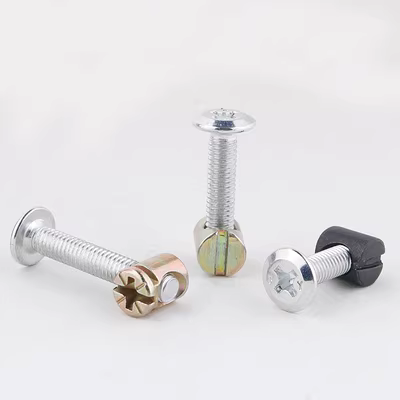 M6 ốc vít đồ nội thất giường phụ kiện vít chéo lỗ đai ốc kết nối fastener búa đầu nut ốc vít không gỉ