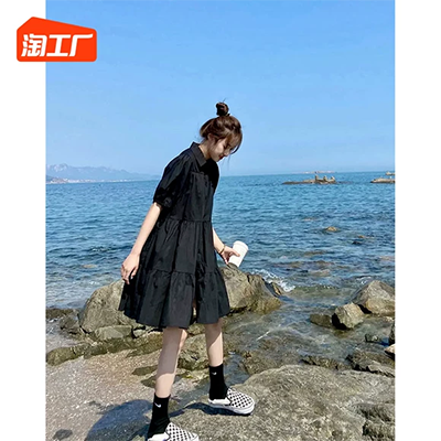 Váy lụa mới hè 2019, mẫu trẻ, lụa, ngắn, không khí cao cấp, quý phái và khí chất - Sản phẩm HOT đầm kiểu