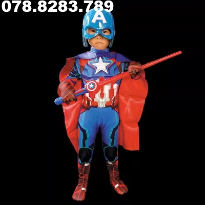 Halloween trẻ em Iron Man trang phục mẫu giáo bé cos trang phục cậu bé Bộ đồ Captain America