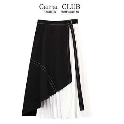 Váy xuân hè 2019 mới dành cho nữ dài tay phiên bản Hàn Quốc của váy dài đến đầu gối - Váy eo cao váy ôm body