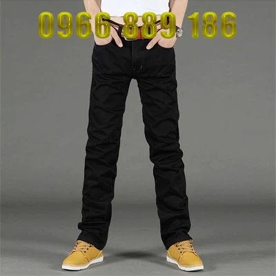 Của nam giới jeans nam thẳng mùa hè quần siêu mỏng giản dị hoang dã thanh niên xu hướng của nam giới quần trung niên quần người đàn ông style vintage nam