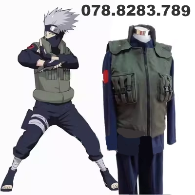 Naruto trang phục hóa trang Jonin Asuma Kakashi cos phù hợp với thế hệ thứ tư áo vest