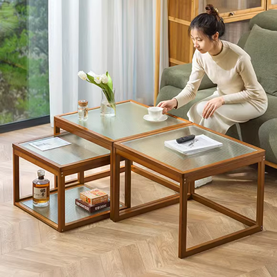 Sáng tạo vườn sân khách sạn bàn cà phê bể cá mới phong cách Trung Quốc ban công phòng khách phòng trà một số các loại đồ nội thất phân sen bộ bàn ghế gỗ phòng khách