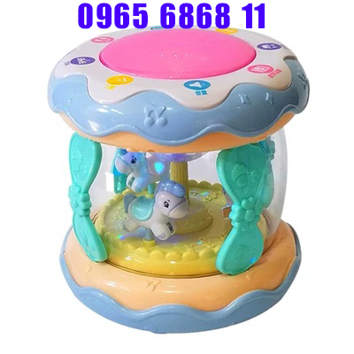 Trống đồ chơi kết hợp hệ thống âm thanh đáng yêu dành cho bé từ 0 đến 3 tuổi đồ chơi trẻ sơ sinh