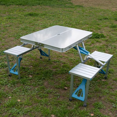 Xe du lịch tùy chỉnh 
            bàn dã ngoại cắm trại ngoài trời một mảnh bàn ngoài trời gấp bàn ghế tích hợp hợp kim nhôm một mảnh bàn dã ngoại