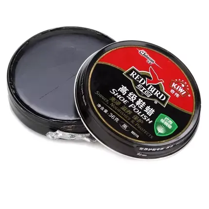 Red Bird Qiwei Shoes Wax Black 36g * 2 Box Giày da Ba Lan Bảo vệ dưỡng da Gloss Leather Care Wax Shoe Artifact - Nội thất / Chăm sóc da