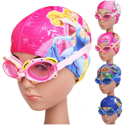 Kính bơi trẻ em loại tốt đi kèm mũ bơi kính bơi trẻ em bảo vệ mắt
