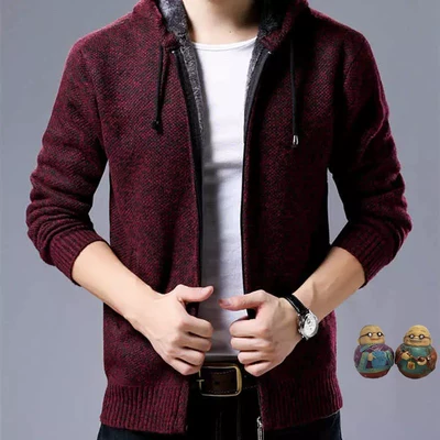 Áo len len đan áo len mùa thu và mùa đông nam hoodie Xinyiju cửa hàng nhượng quyền Nohan - Cardigan