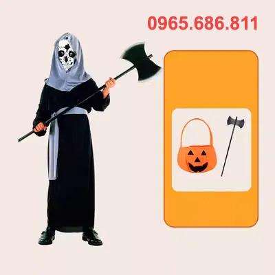 Halloween trẻ em trang phục bé trai trang phục hóa trang ma quần áo đầu lâu chết quỷ ma cà rồng ăn mặc happy happy halloween