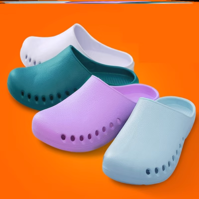 Giày xỏ lỗ phòng mổ cho nam mùa hè, dép dành riêng cho y tá y tế chống trơn trượt và khử mùi cho nữ khi chân ra mồ hôi.