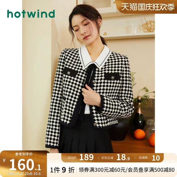 Áo khoác len nữ cỡ lớn Quần áo ve áo Xiang Liying 2018 mùa đông mới phiên bản Hàn Quốc của áo len ngắn ngắn áo măng tô nữ