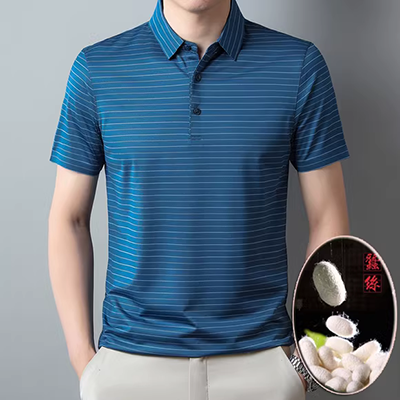 TB095polo áo cotton di động áo phông tùy chỉnh áo phông in miễn phí LOGO văn hóa quảng cáo áo lớp dịch vụ tay áo ngắn áo kẻ nam