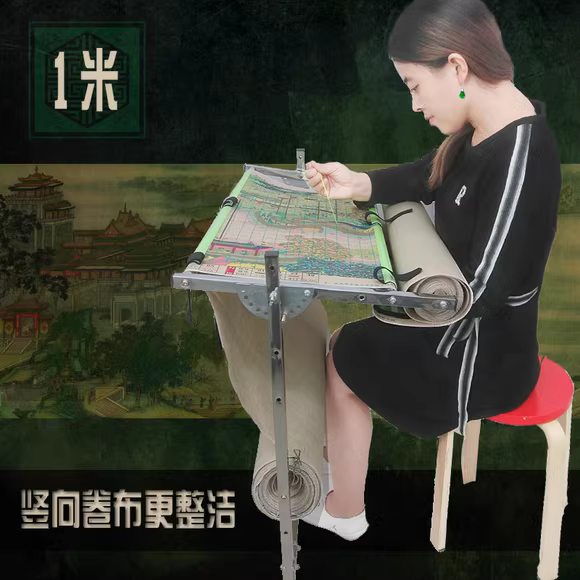Thép không gỉ gia cố thêu lớn kệ thêu chéo thêu thêu khung căng điều chỉnh chiều cao với giới hạn - Công cụ & phụ kiện Cross-stitch mua tranh về tự thêu tay