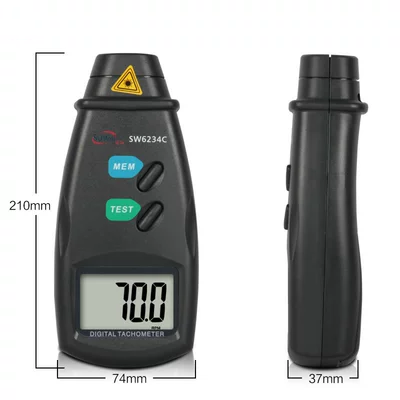 Máy đo tốc độ laser không tiếp xúc SW6234C màn hình kỹ thuật số Máy đo tốc độ tiếp xúc SW6235C Máy đo tốc độ tiếp xúc máy đo tốc độ gió testo