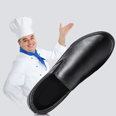 Giày đầu bếp chất liệu da chuyên dụng chống trượt, Giày đầu bếp bảo hộ chân