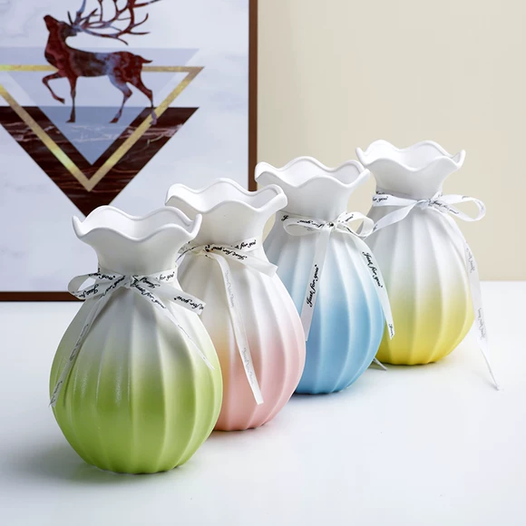 Cây thủy tinh phong cách châu Âu bình thủy canh xanh củ cải phòng khách hoa khô chèn bình sáng tạo đồ dùng nhà hàng trang trí trang trí - Vase / Bồn hoa & Kệ