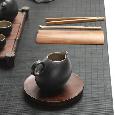 Chen Xiang | Zen Feng đá đen tráng men tách trà gốm đen Bộ trà Kung Fu Nhật Bản bộ trà gốm thô