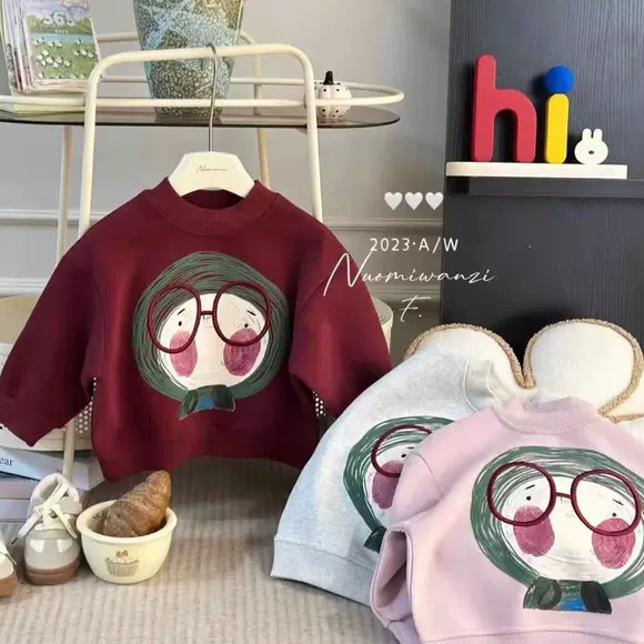 Cô gái bộ đồ thể thao dày lên mùa thu và mùa đông Người mẫu 1-5 quần rộng giản dị hai bộ quần áo bé gái thủy triều quan ao tre em thu dong