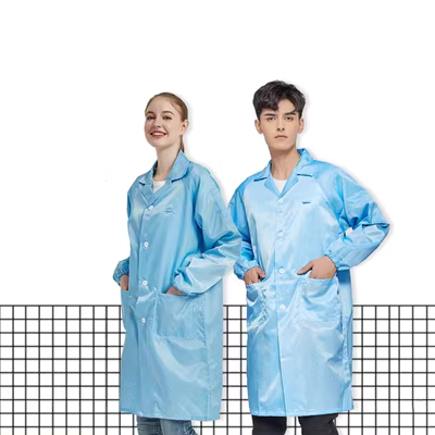 Quần áo chống tĩnh điện Áo lưới chống bụi bảo vệ nữ kẻ sọc xanh chống bụi quần áo sạch làm việc