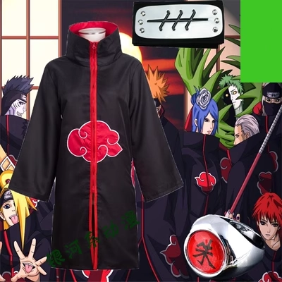 Naruto Akatsuki Áo choàng Anime quần áo ngoại vi Akatsuki COS trang phục Sasuke Itachi Xiaoyun áo gió hoàn chỉnh