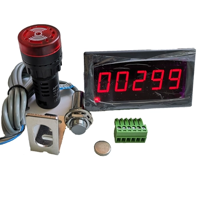 Động cơ máy gặt Máy đo tốc độ cảm ứng Hall dc24v điện tử hiển thị kỹ thuật số đồng hồ tốc độ đồng hồ tốc độ có báo động