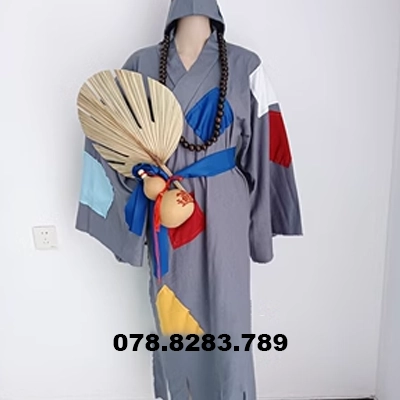 Trang phục cổ xưa mới dành cho nam nữ ăn xin vá quần áo Jigong bằng vải cotton và vải lanh áo choàng và áo khoác