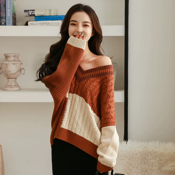 Áo len nữ cổ tròn cashmere áo len ngắn đoạn đầu áo len màu tinh khiết thon gọn kích thước lớn áo len dài tay khoác cardigan