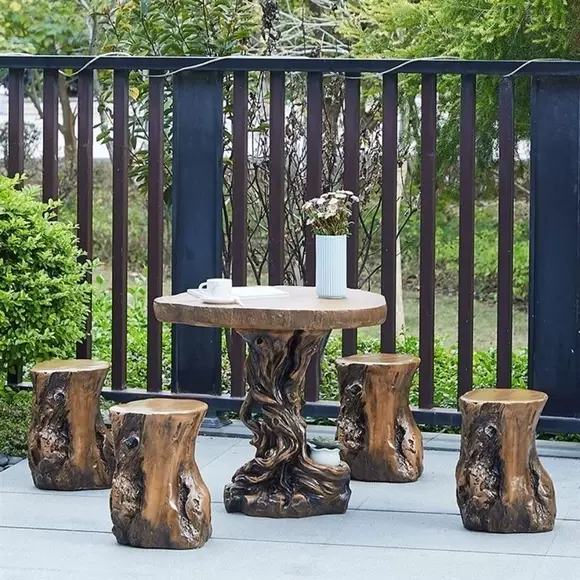 Nanmu khắc gốc khắc bàn trà lớn trà biển rắn gỗ gốc tổng thể đầu gỗ bàn cà phê bàn ​​trà kết hợp ghế nhà - Các món ăn khao khát gốc
