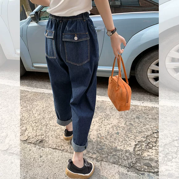 Thu đông 2018 phiên bản Hàn Quốc mới của quần jeans cạp cao dây kéo đáy quần bó sát chân bút chì quần quần nữ - Quần jean