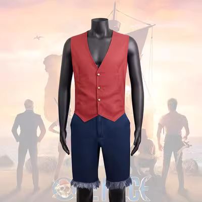 Truyện tranh One Piece phiên bản trực tiếp cos phù hợp với Luffy cùng phong cách áo vest mũ rơm phim và truyền hình anime cosplay phù hợp với còn hàng boa hancock halloween