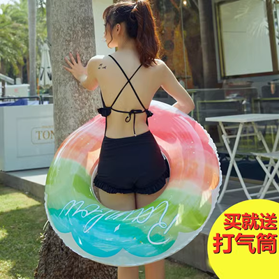 Yêu người lớn bơi vòng trẻ em dày bơm hơi nổi nước gắn kết nổi hàng ngựa Baoli Rainbow Island ngồi vòng tròn phao trẻ em