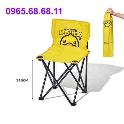 ghế ngủ văn phòng gấp gọn Mu Gaodi Little Yellow Duck đồng thương hiệu ghế gấp cắm trại ngoài trời dã ngoại tựa lưng ghế giám đốc trẻ em di động ghế ký túc xá bộ bàn an thông minh gấp gọn