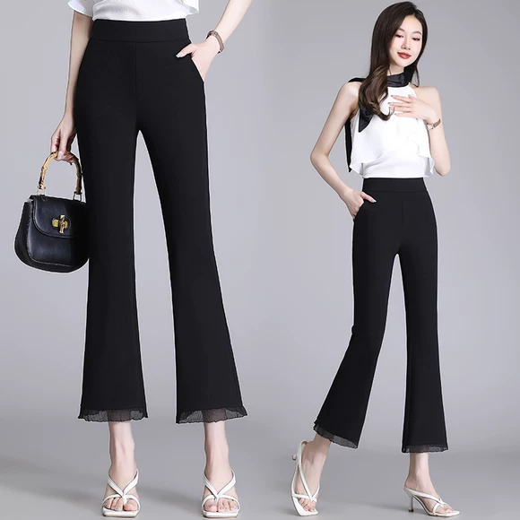 Quần legging nữ mặc chín quần 2019 hè bó sát bút chì chân đen phần eo cao phiên bản Hàn Quốc của chiếc quần thần kỳ - Khởi động cắt