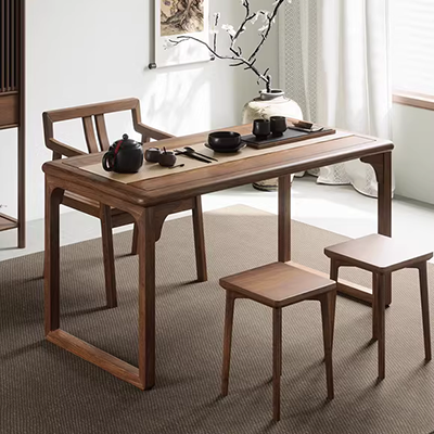 DKG New American Solid Wood Bàn cà phê Hậu hiện đại Đơn giản Nội thất phòng khách Nhà thiết kế Mô hình Phòng cá tính Bàn cà phê - Bàn trà mẫu bàn ghế gỗ