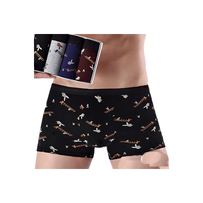 Yu Zhaolin Nam Đồ Lót Nam Boxer Cotton Nam Cotton Mùa Hè Thanh Niên Kích Thước Lớn Bốn Góc Quần Short Đầu Cotton quần áo lót