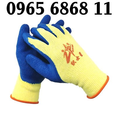 găng tay bảo hộ chống hóa chất Găng tay lao động vải phủ cao su chống mài mòn găng tay silicone chống cắt găng tay da chống nóng