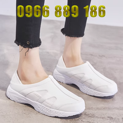 Thương hiệu hợp thời trang bệnh viện phòng mổ bảo vệ dép trắng nữ y tá làm việc lỗ giày phòng thí nghiệm icu Baotou chống trượt