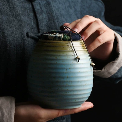 Qifengju gốm kín lon trà Màu men kích thước phòng trà vải bìa trà nồi Kungfu bộ trà