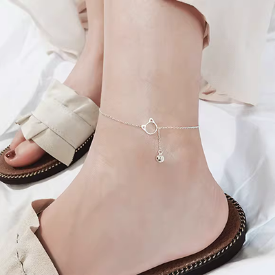 Dây chuyền màu đỏ bện dây đeo tay làm vòng tay không phai màu vận chuyển vật liệu trang sức vòng chân trong năm nay - Vòng chân lắc chân nam